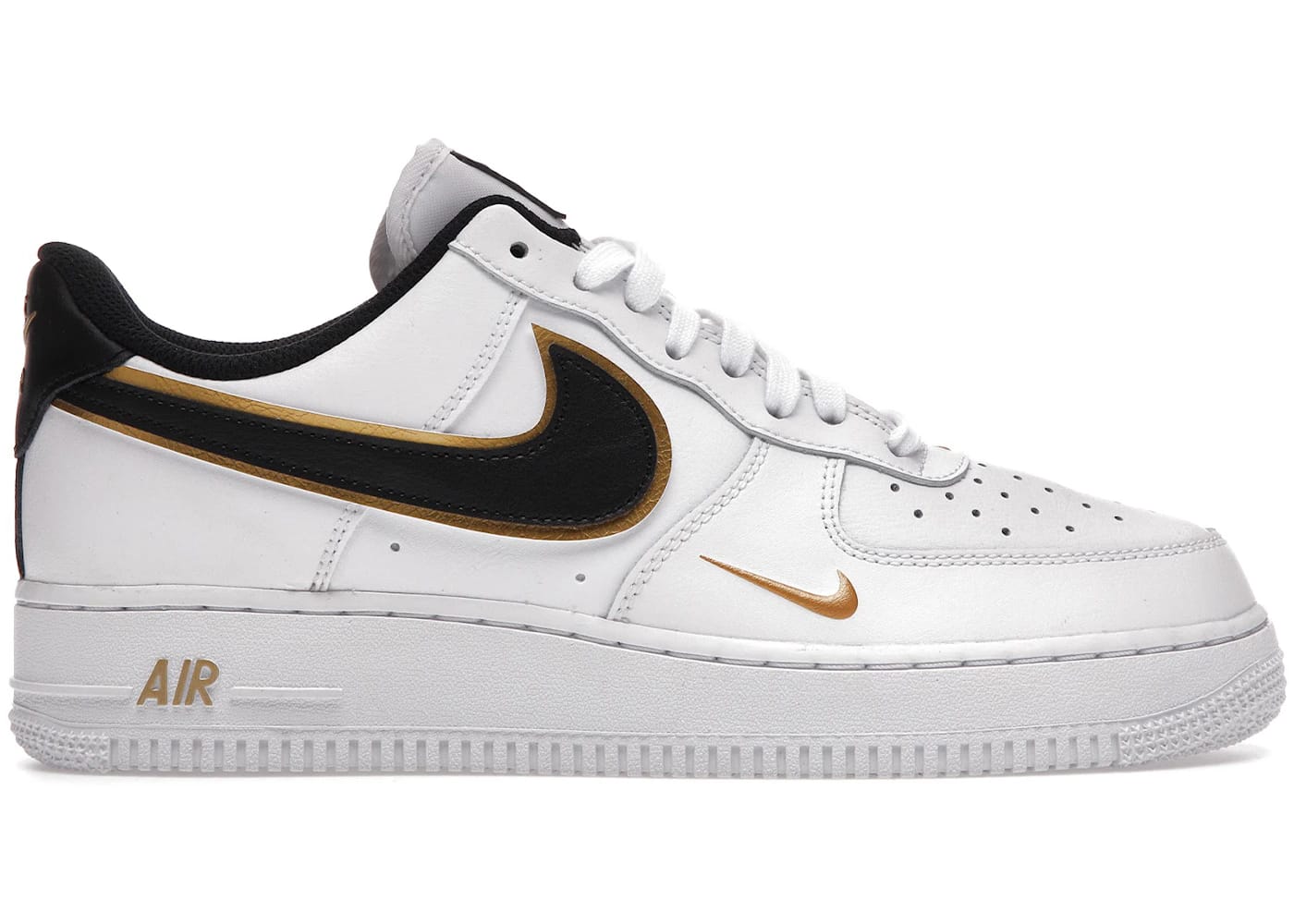 Nike Air Force 1 Low '07 LV8 Double Swoosh White Metallic Gold