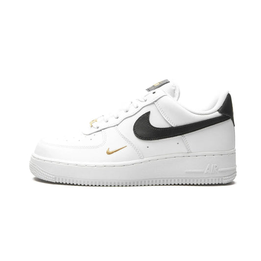 Nike Air Force 1 Low '07 Essential White Black Gold Mini Swoosh (W)