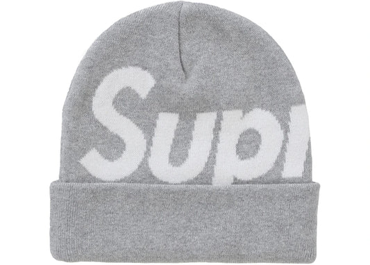 Supreme Big Logo Beanie (FW24) Ash Grey