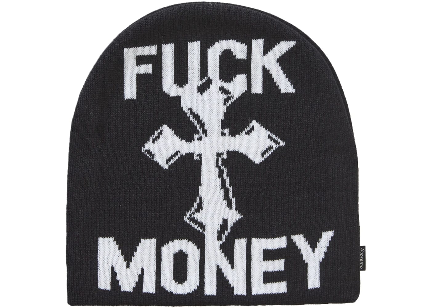 Supreme Fuck Money Beanie Black