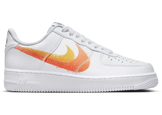 Nike Air Force 1 Low '07 Spray Paint Swoosh White Safety Orange