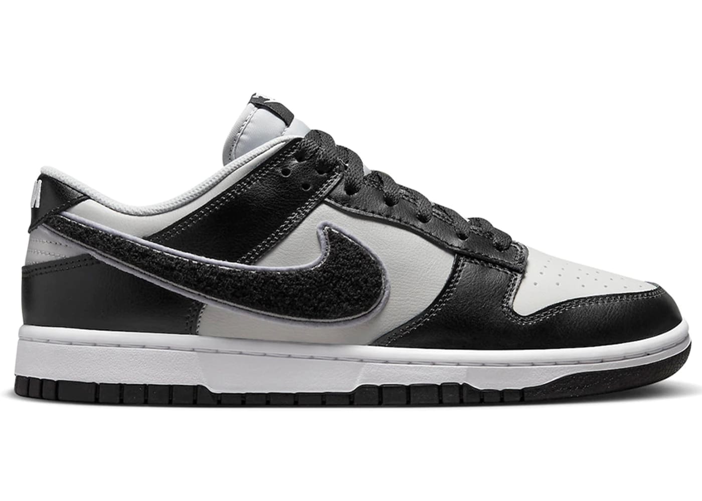 Nike Dunk Low Chenille Swoosh Black Grey