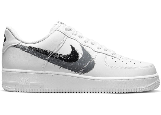 Nike Air Force 1 Low '07 Spray Paint Swoosh White Black Grey