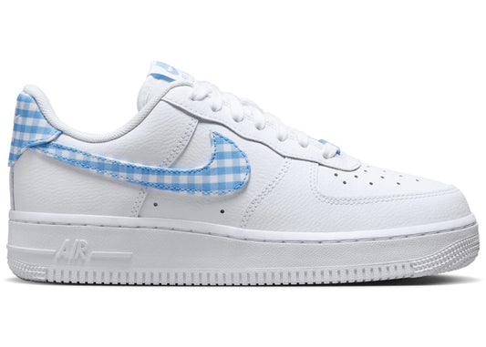 Nike Air Force 1 Low '07 Essential White University Blue Gingham