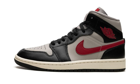 Jordan 1 Mid Black College Grey Gym Red (W)