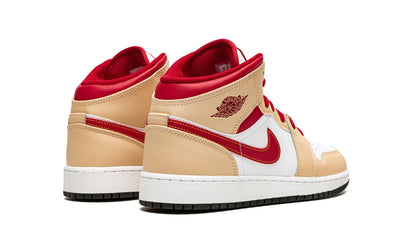 Jordan 1 Mid Light Curry Cardinal (GS)