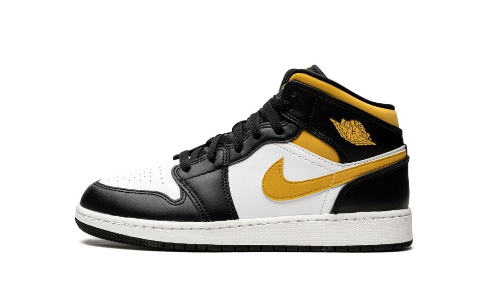 Jordan 1 Mid White Pollen Black (GS)