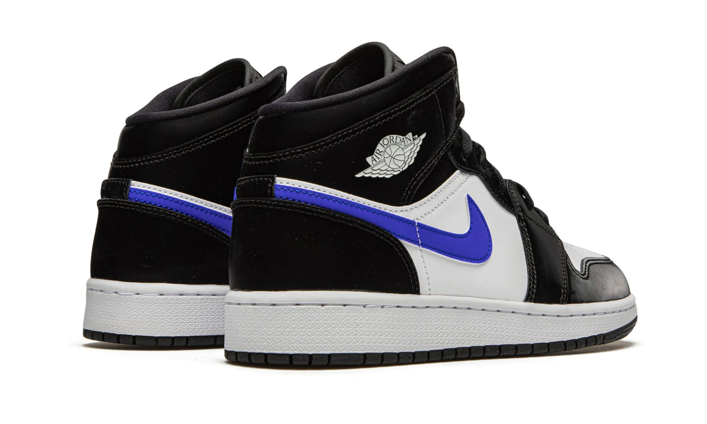 Jordan 1 Mid Black Racer Blue White (GS)