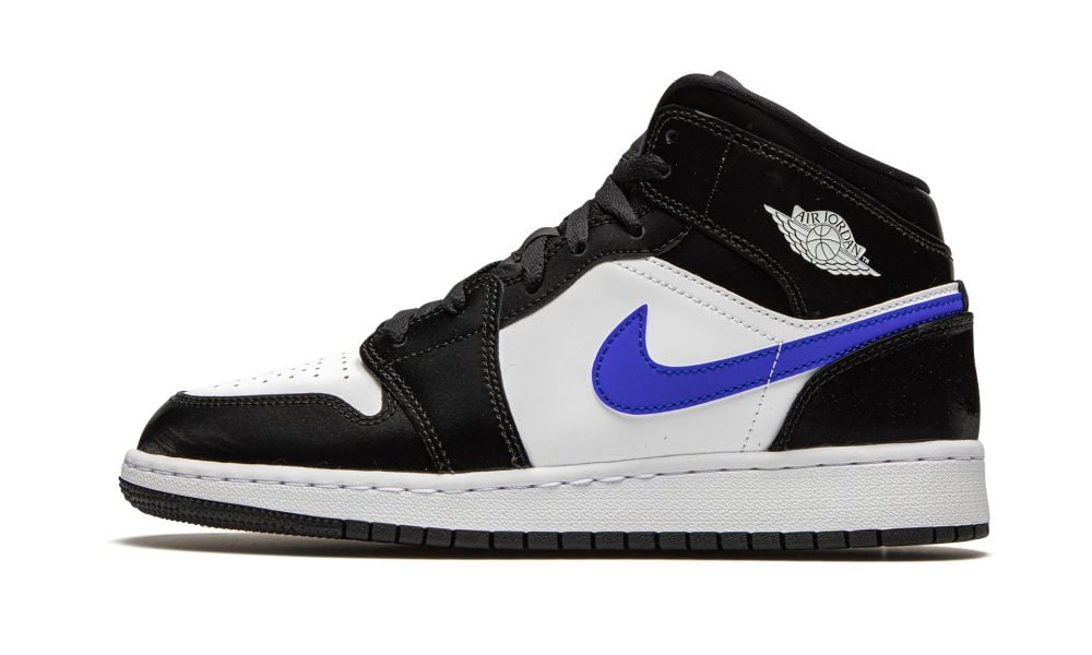 Jordan 1 Mid Black Racer Blue White (GS)