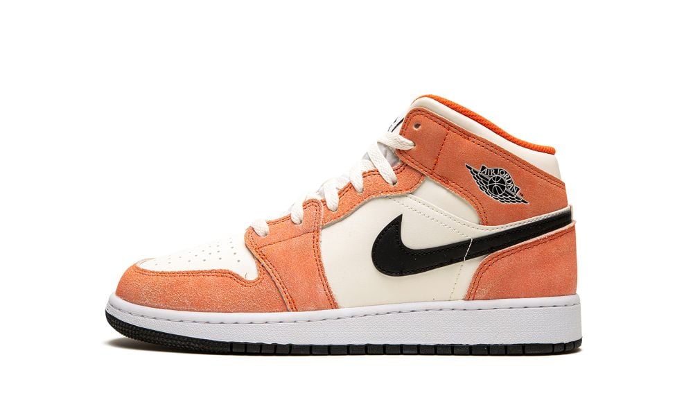 Jordan 1 Mid SE Orange Suede (GS)